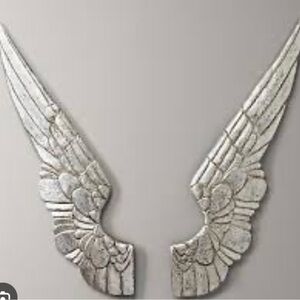 Restoration Hardware Kids Elegant Silver Angel Wings Wall Decor